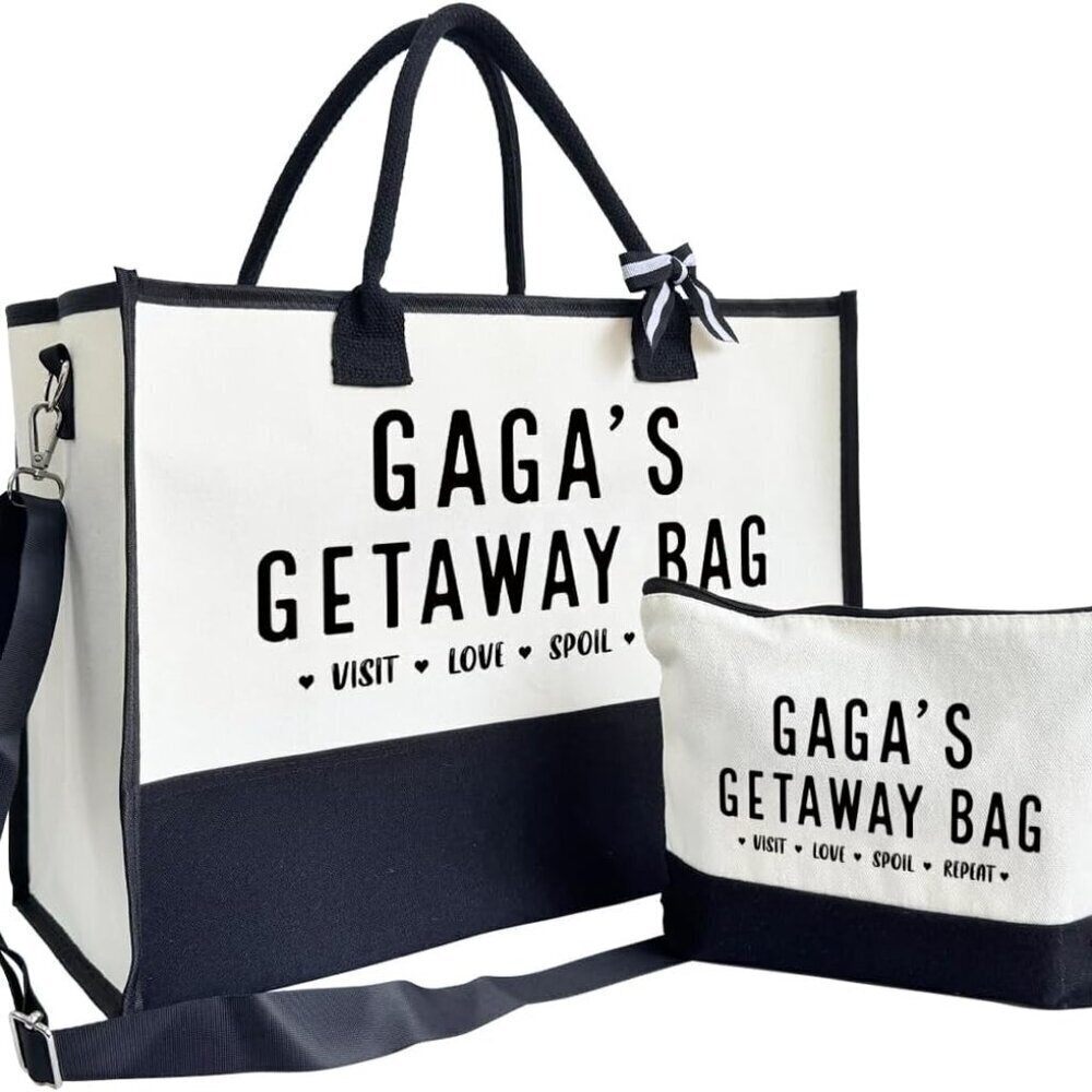 Canvas Tote Bag Large Capacity Picnic Shopping Holiday Gift for Women